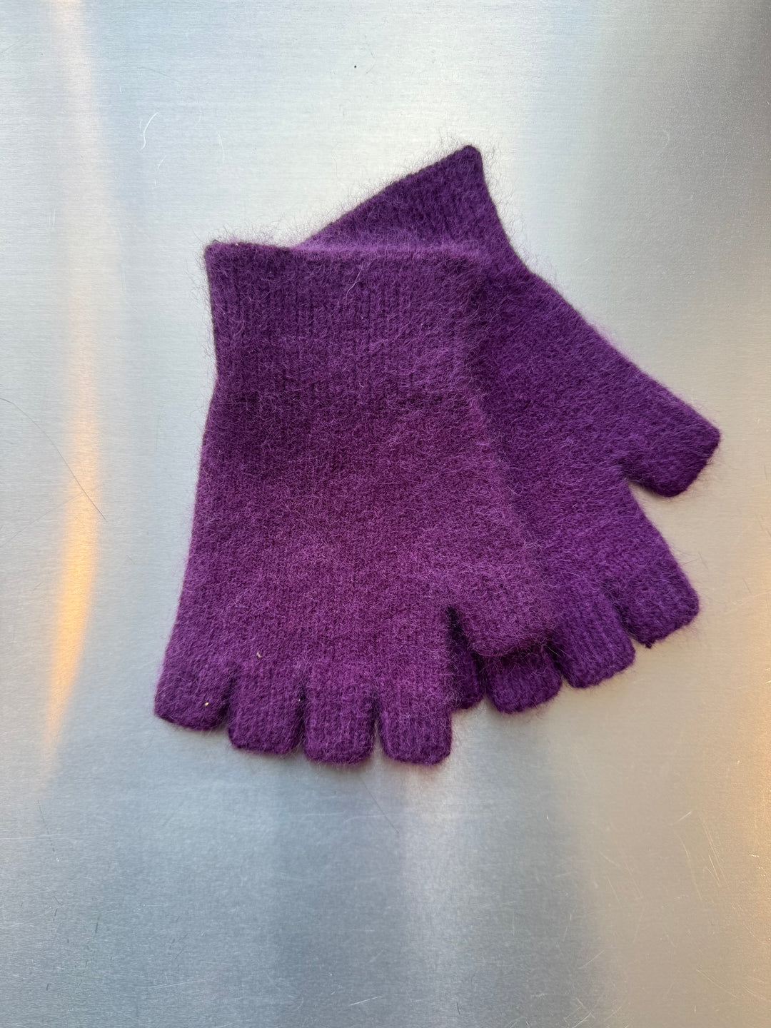Fingerless Gloves - Short - Violet