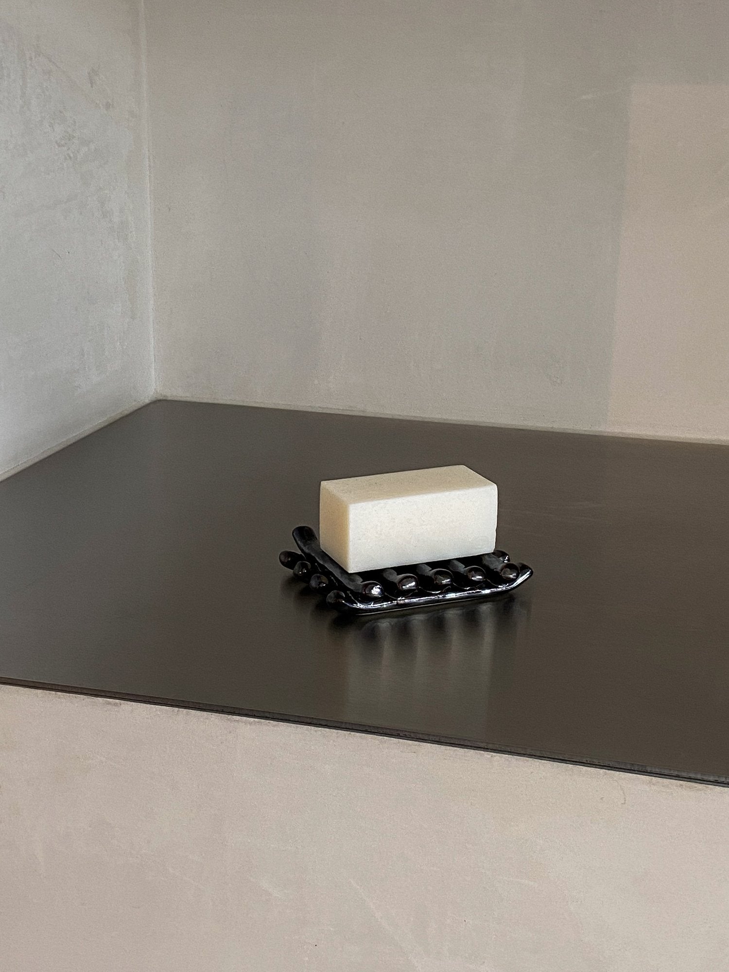 Jedda Clay - Grid Soap Dish - Chrome