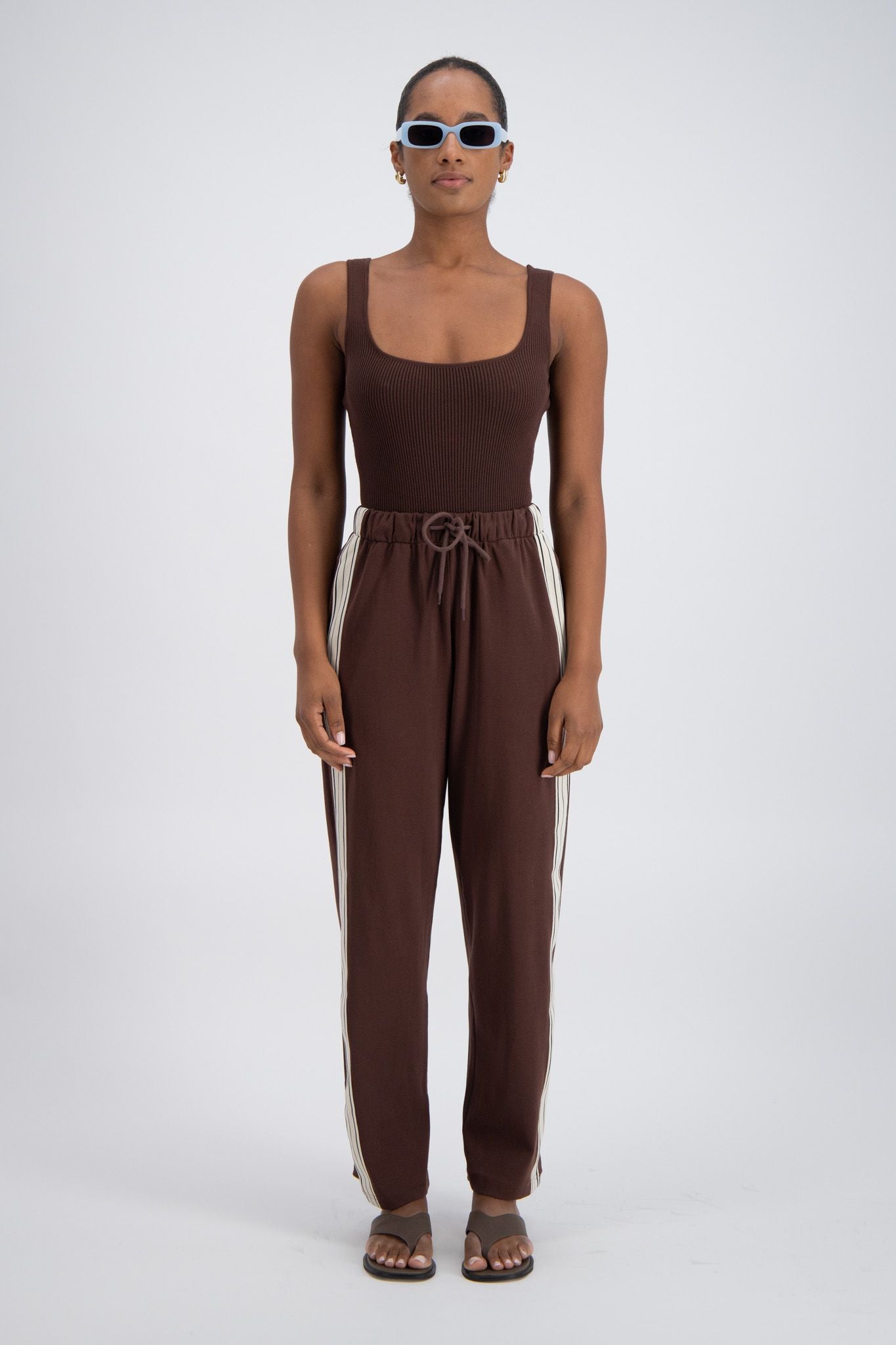 JASMINE ALEXA - PANAREA TRACKPANT - BROWN