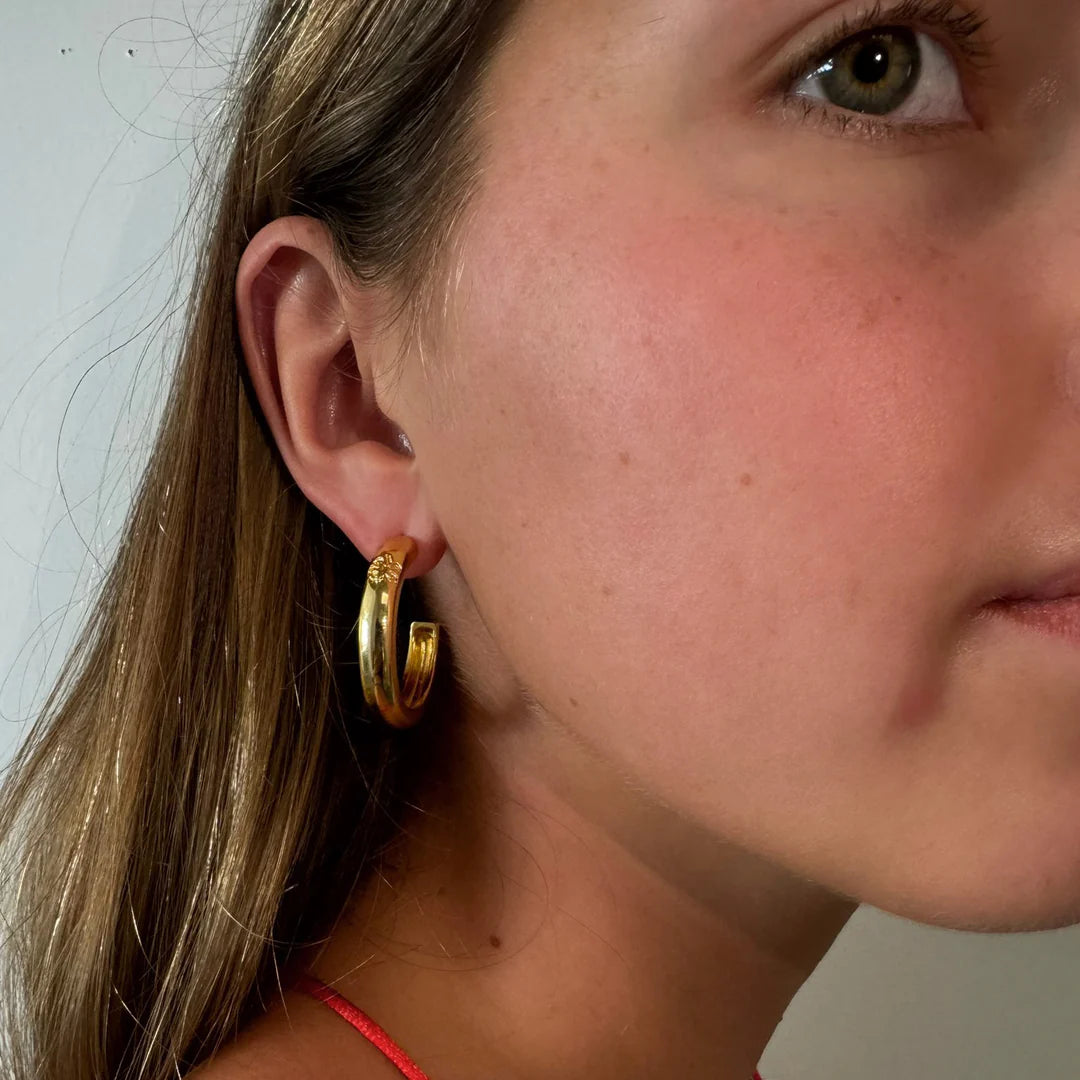 Briwok - Hibiscus Midi Earring - Gold