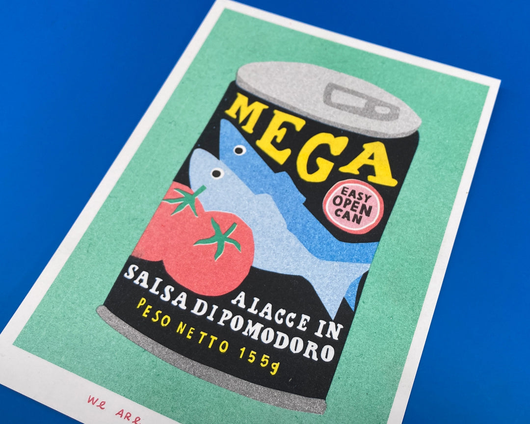 We Are Out Of Office - A can of Mega Sardines - Print