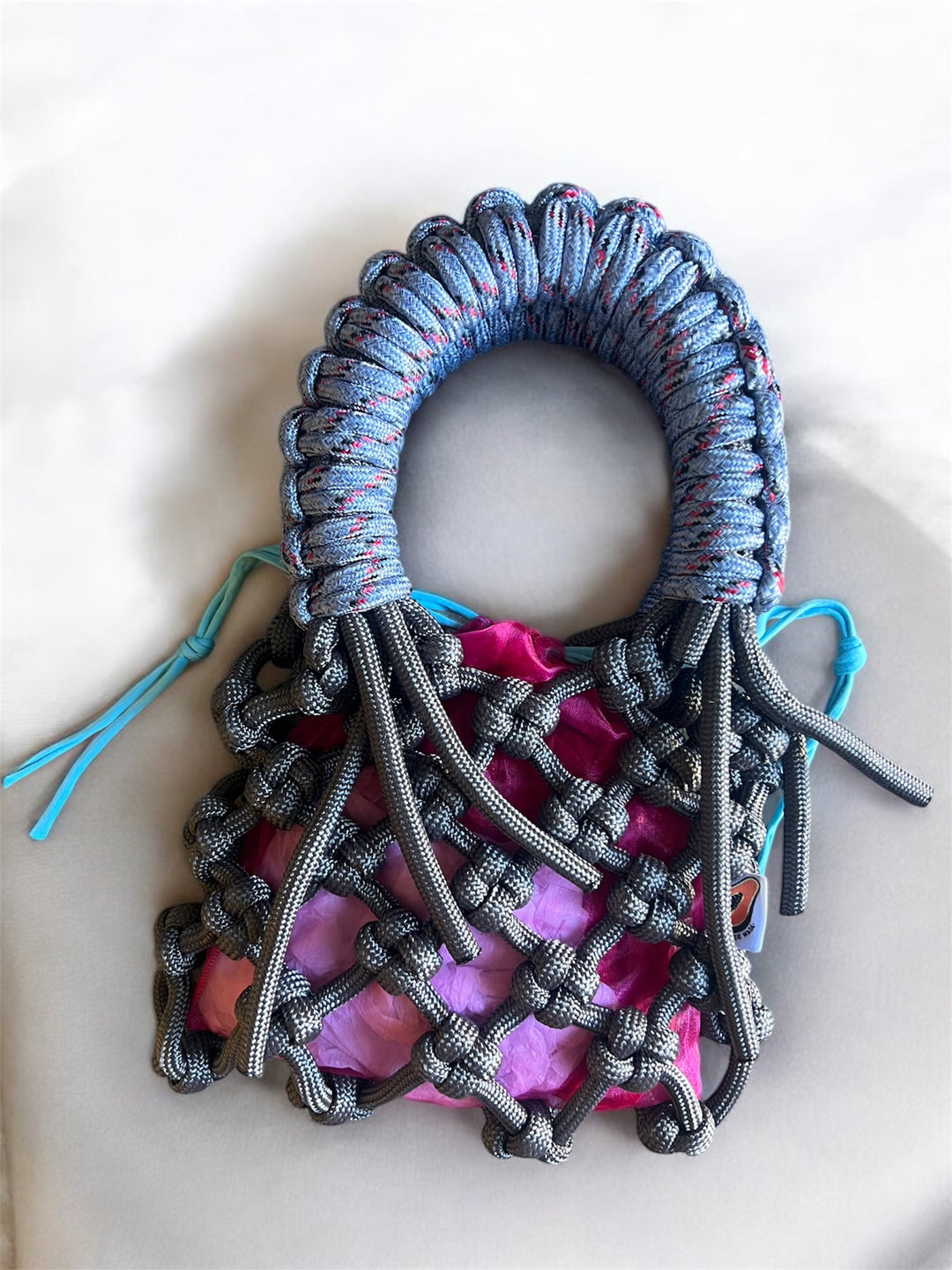 OLIVE MADE - SUNSHINE BAG - BLUE X CHARCOAL