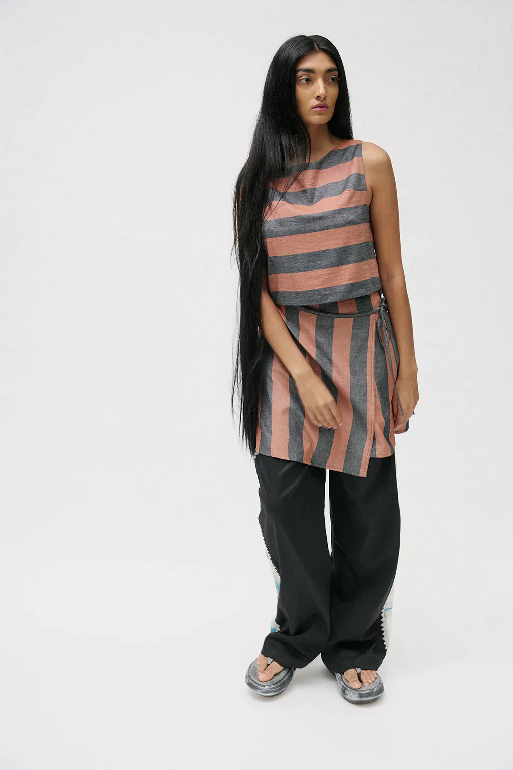 Muse The Label - Mida Top - Brown Stripe