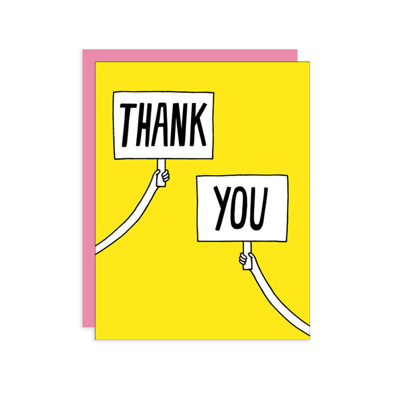 ASHKAHN - SINGLE CARD - THANK YOU SIGN