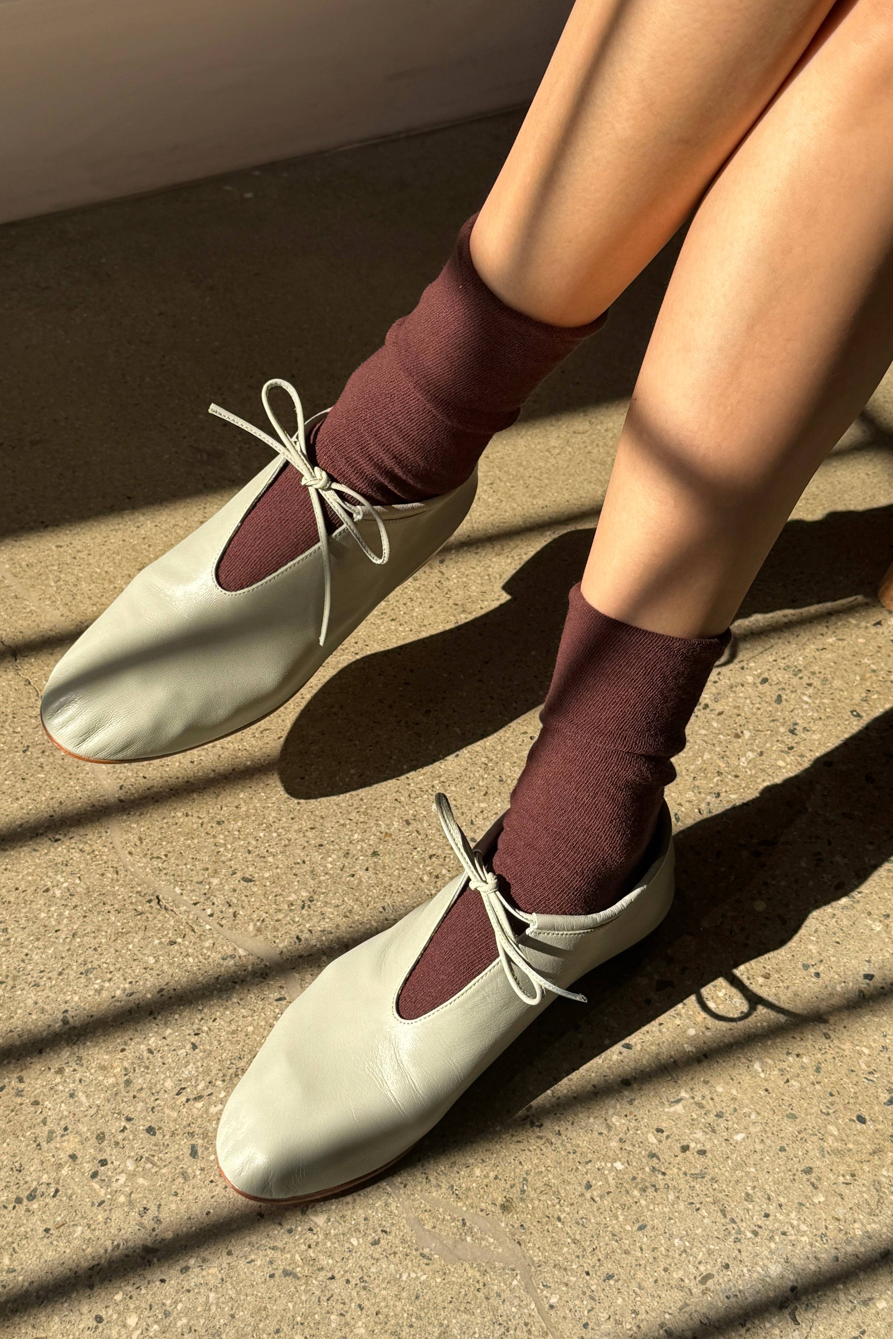 Le Bon Shoppe - Breezy Sneaker Socks - Dark Cacao