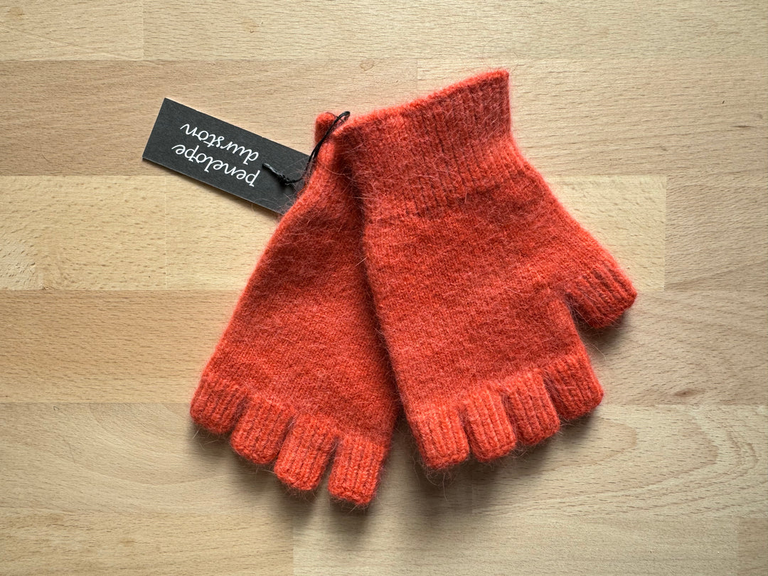 Fingerless Gloves - Short - Orange