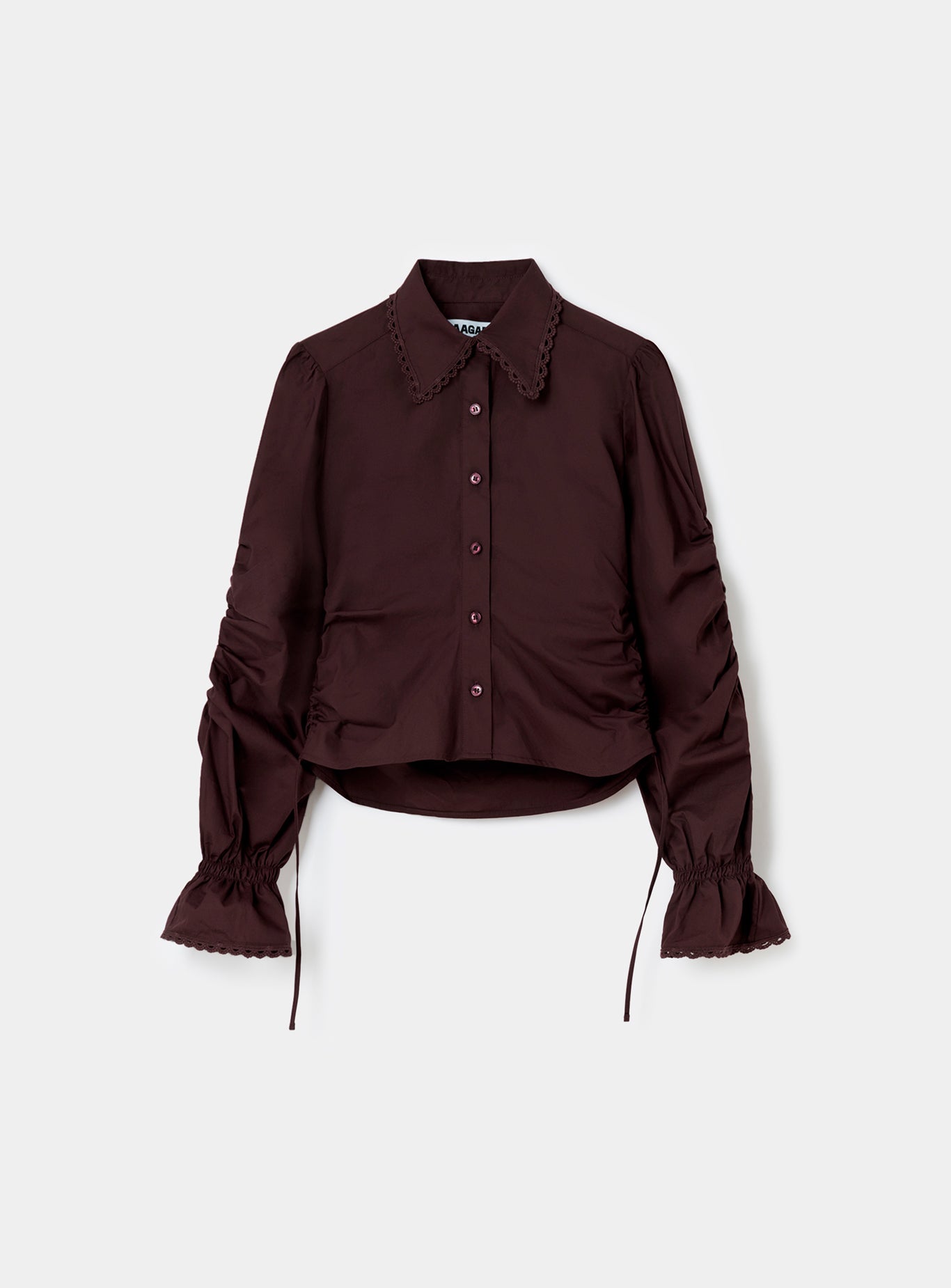 Laagam - Sultana Ruched Shirt - Brown
