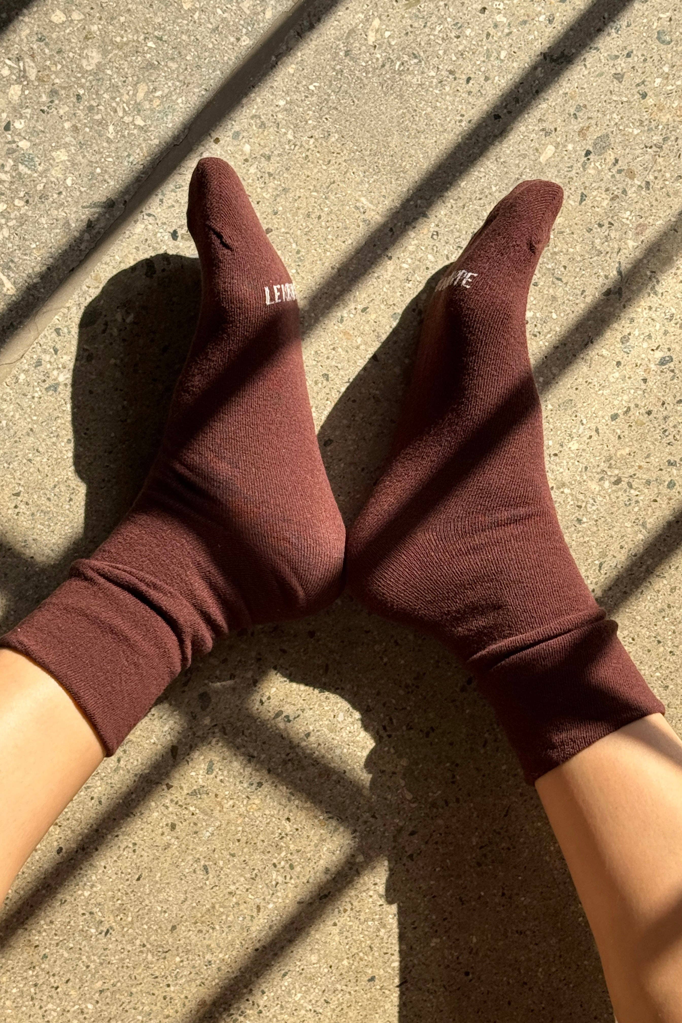 Le Bon Shoppe - Breezy Sneaker Socks - Dark Cacao