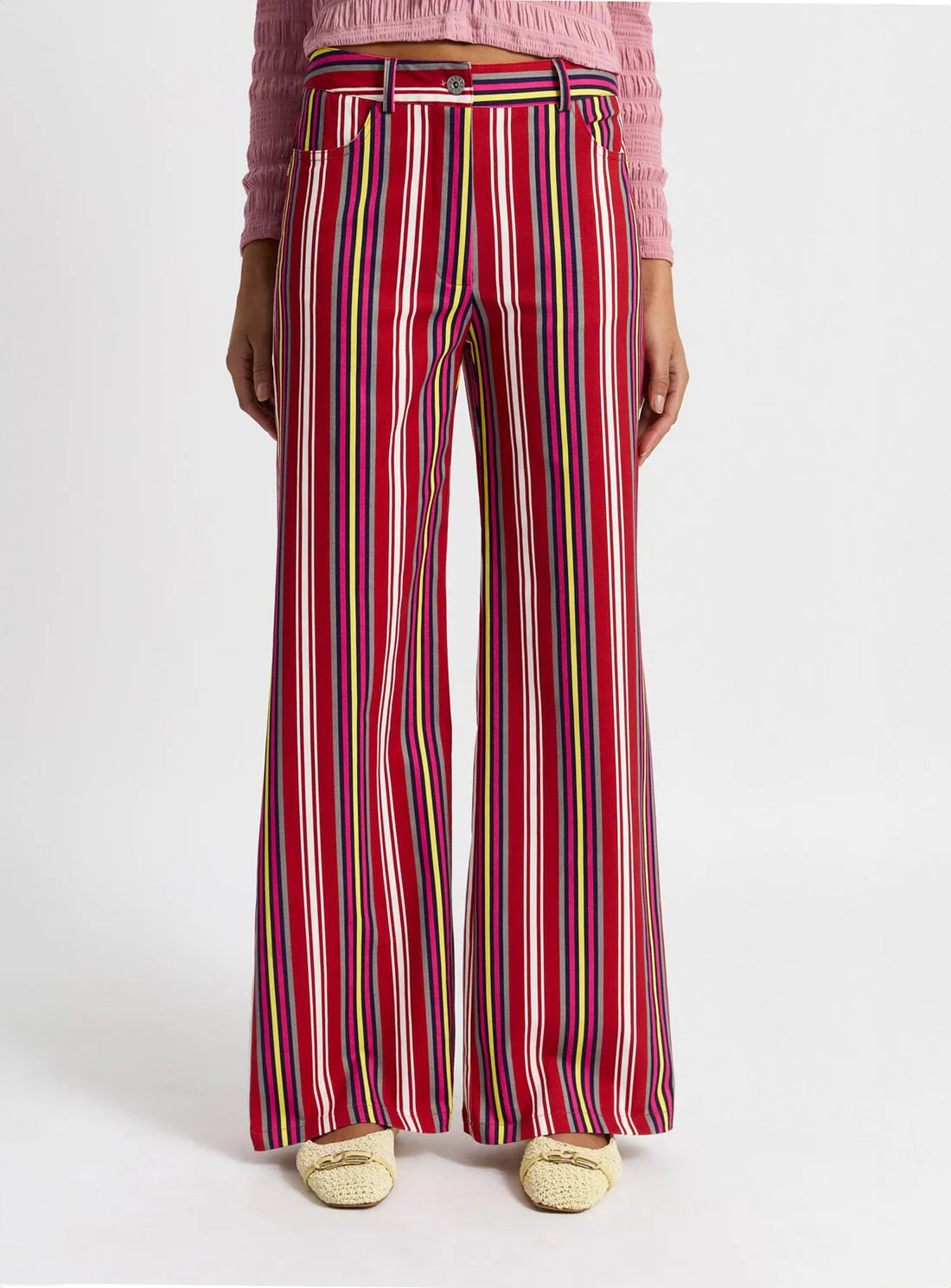 Laagam - Leroy - Red Striped Twill Pants