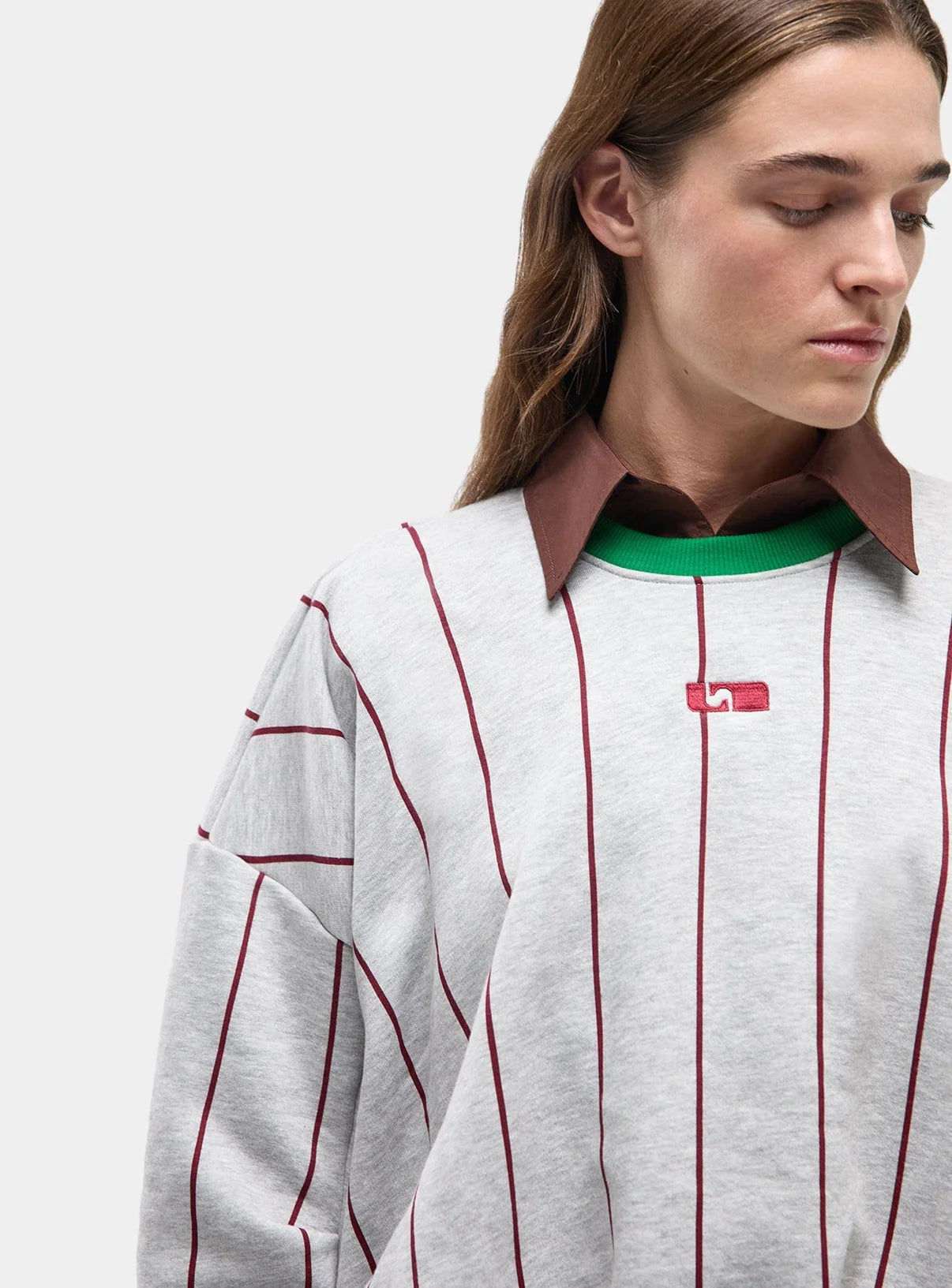 Laagam - Kelly Grey Striped Sweatshirt