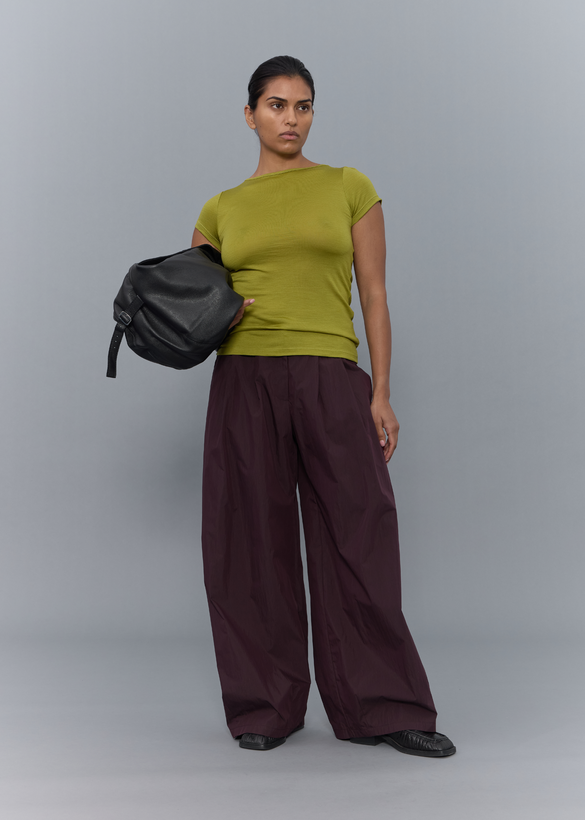 Permanent Vacation - Connection Wool Baby Tee - Algae