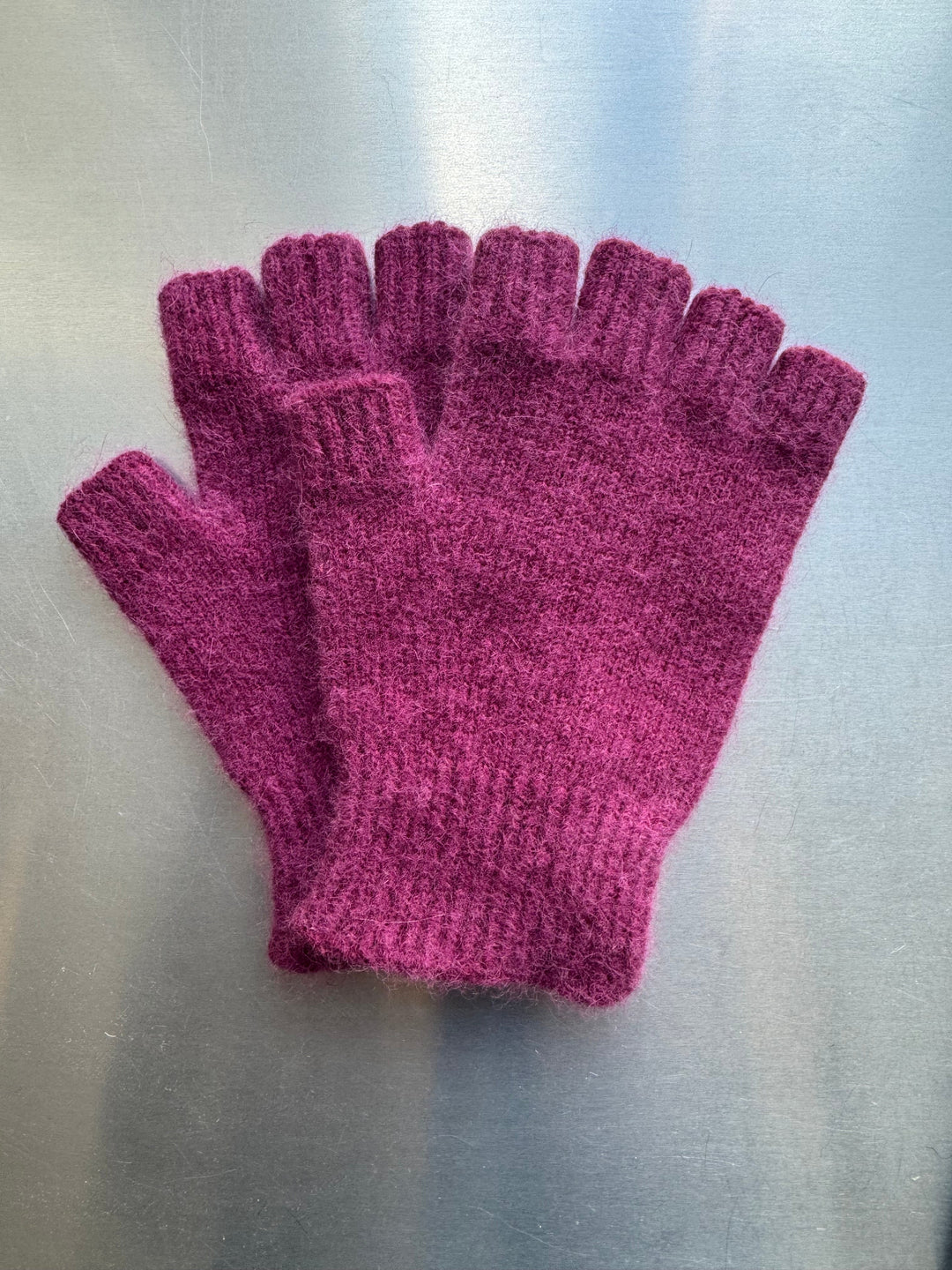 Fingerless Gloves - Short - Grape