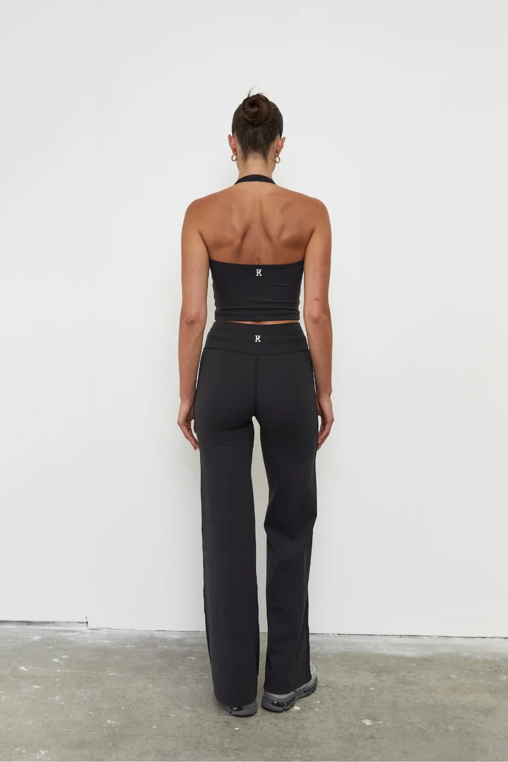 Pinky & Kamal - Straight Leg Tie Up Pant - Black