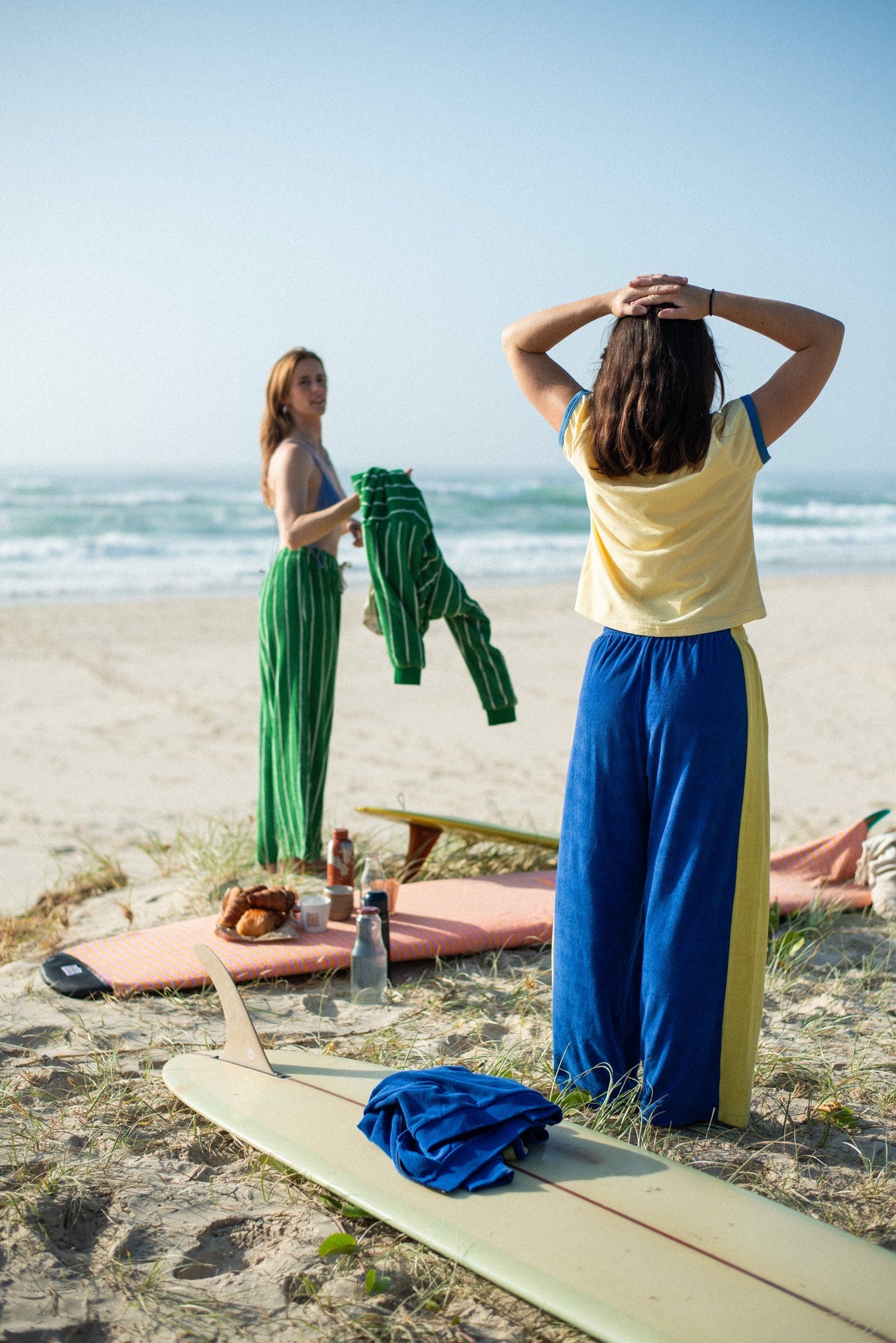 Atmosea - Apres Surf Panel Pant - Blue & Yellow