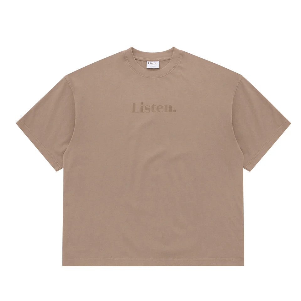 Listen - Logo Tee - Brown