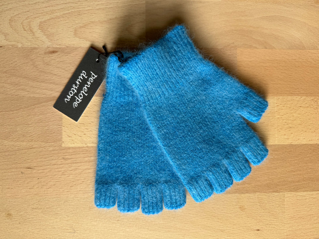 Fingerless Gloves - Short - Blue