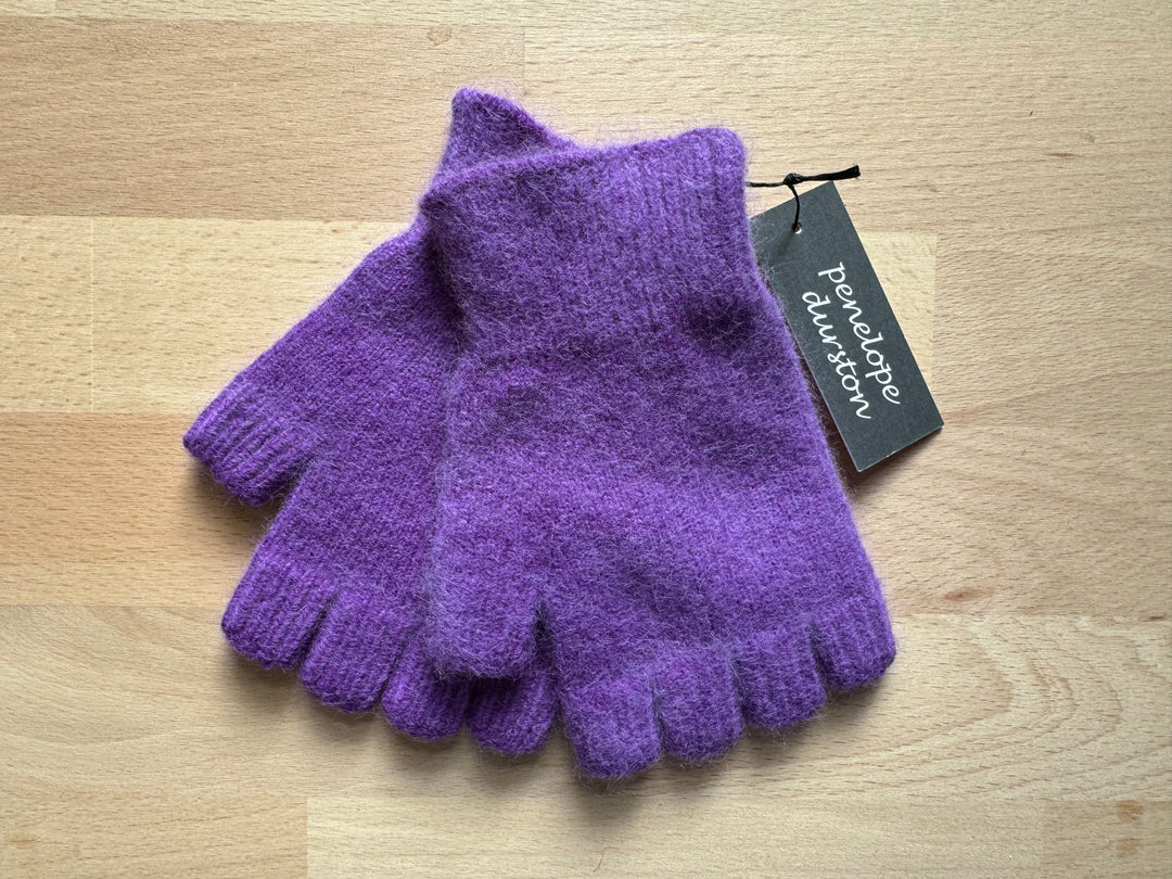 Fingerless Gloves - Short - Purple
