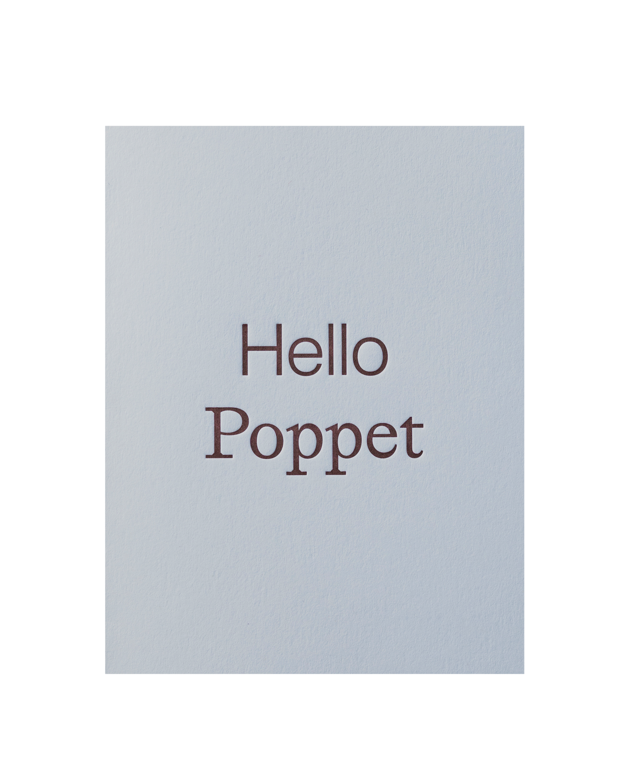 SHORT TALK - HELLO POPPET