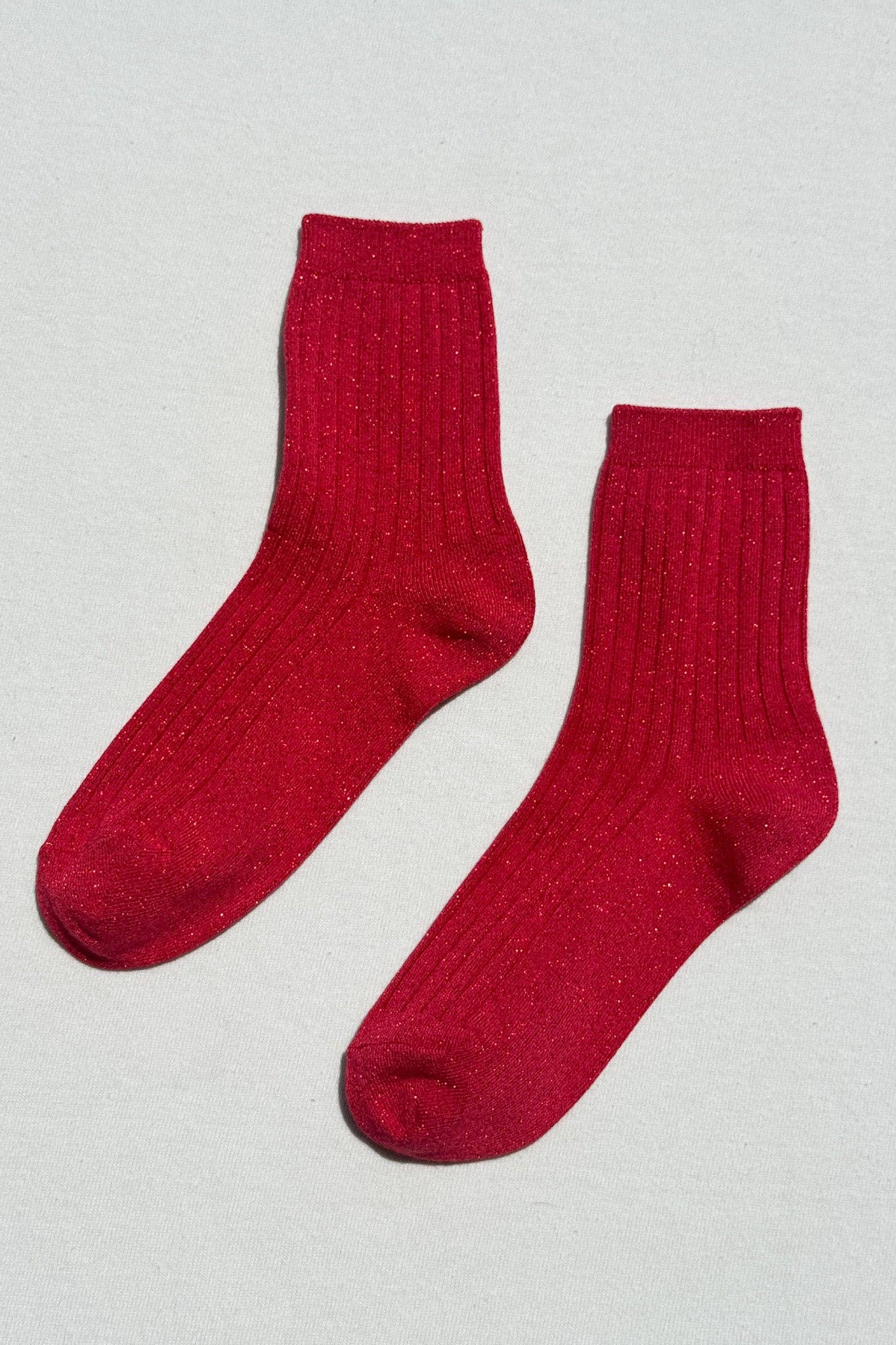 Le Bon Shoppe - Her Socks - Lurex Ruby Glitter