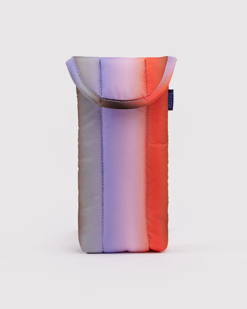 Baggu Puffy Glasses Sleeve - Gradient Stripe Poppy & Lilac