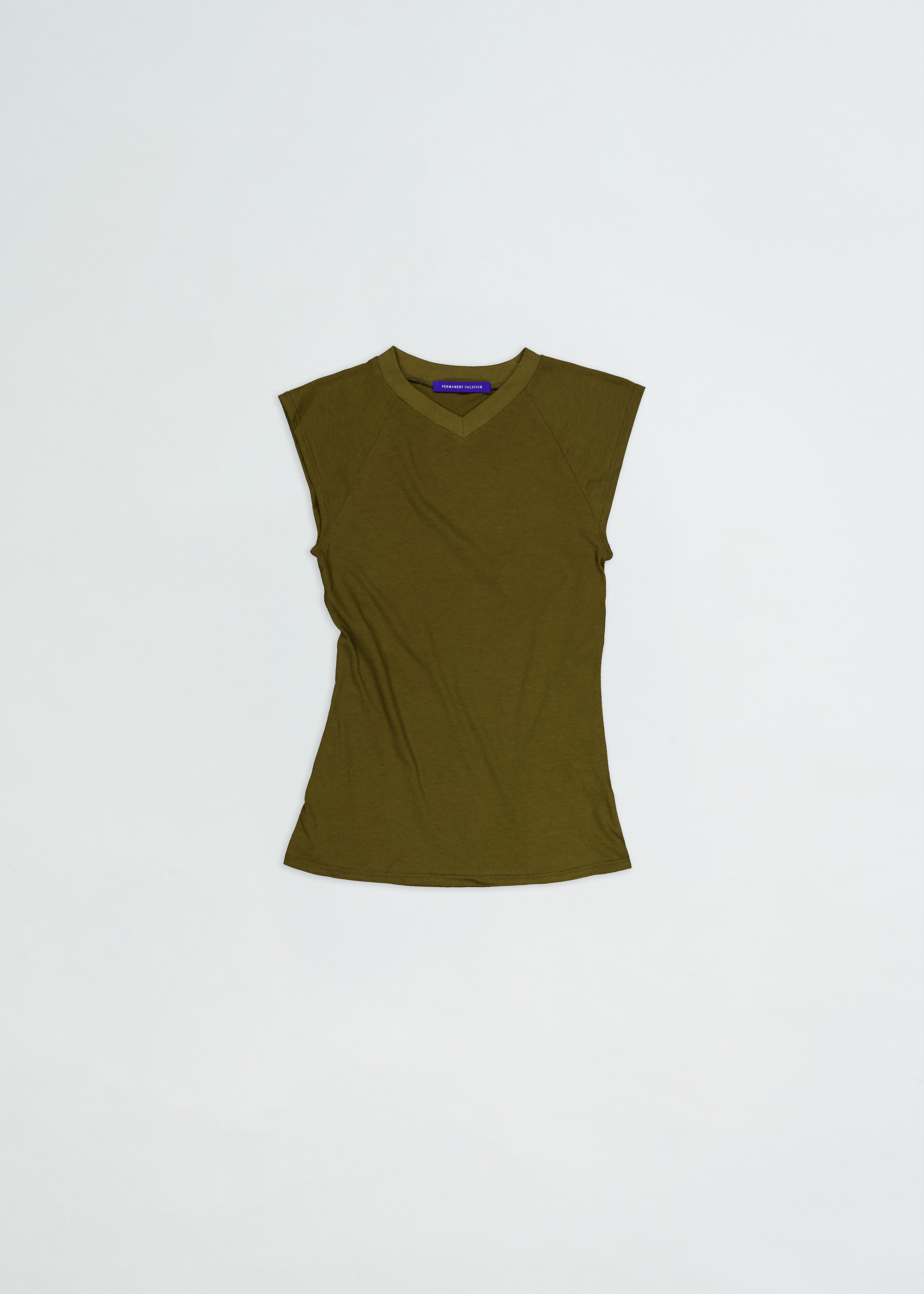 Permanent Vacation - Beam V-Neck Tee - Seaweed