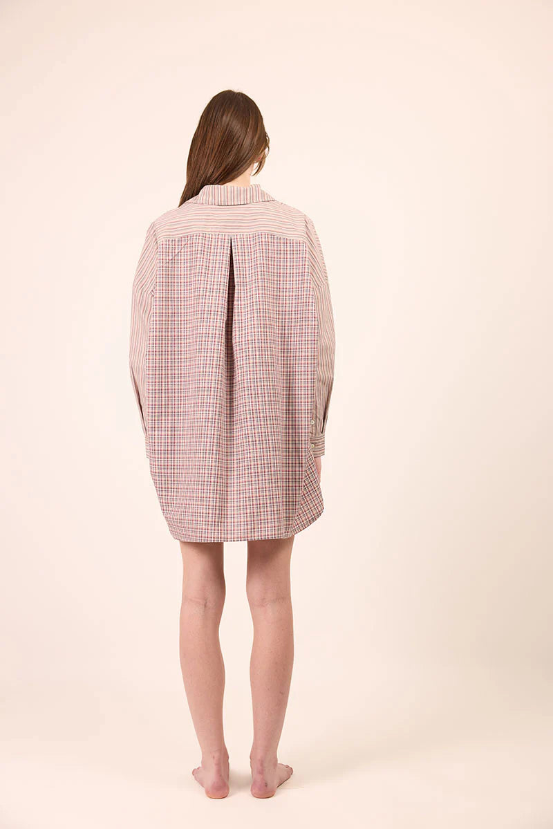 Pharlain - Billie Shirt - Red / Tan Stripe