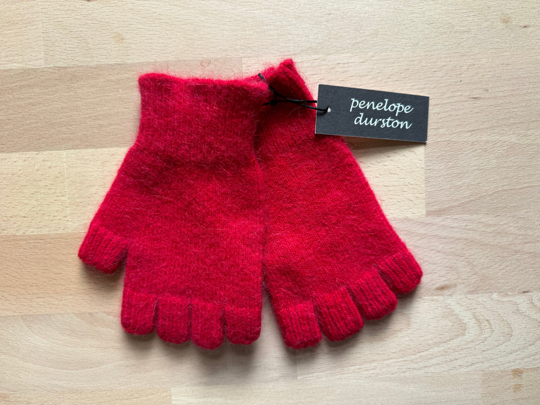 Fingerless Gloves - Short - Red