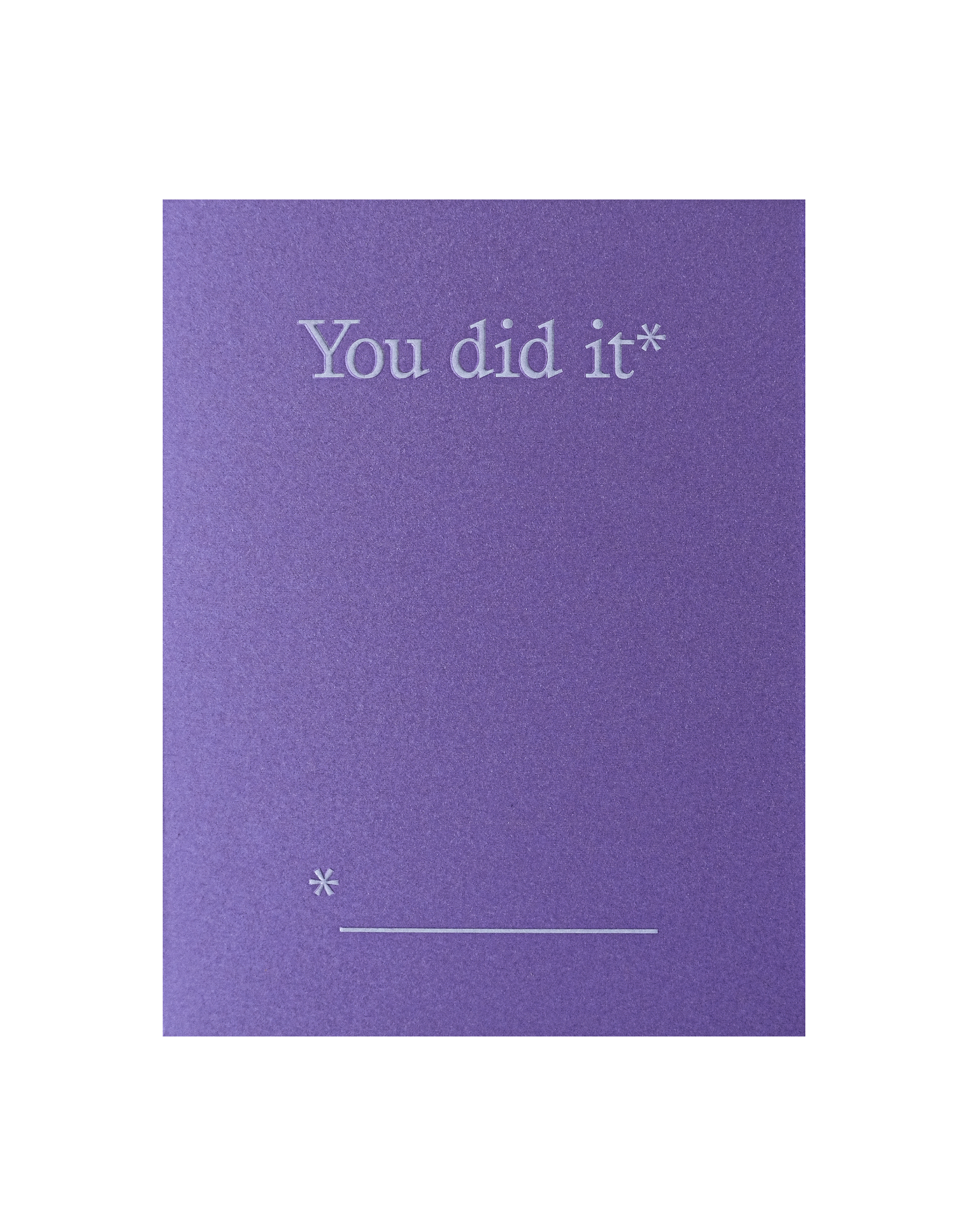 SHORT TALK - YOU DID IT