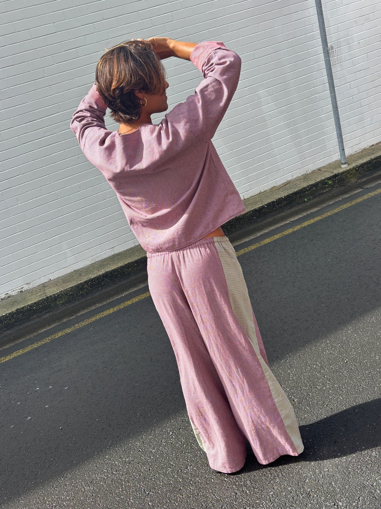 Atmosea - Patchwork Pant - Houndstooth Combo