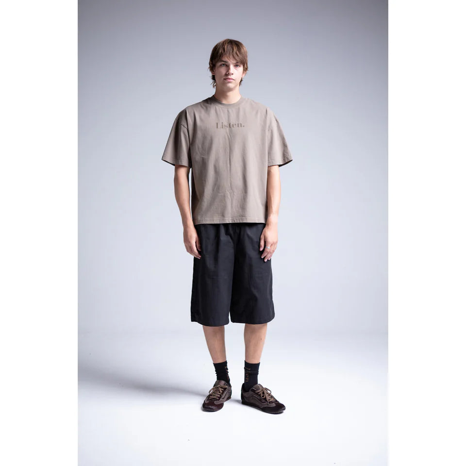 Listen - Logo Tee - Brown