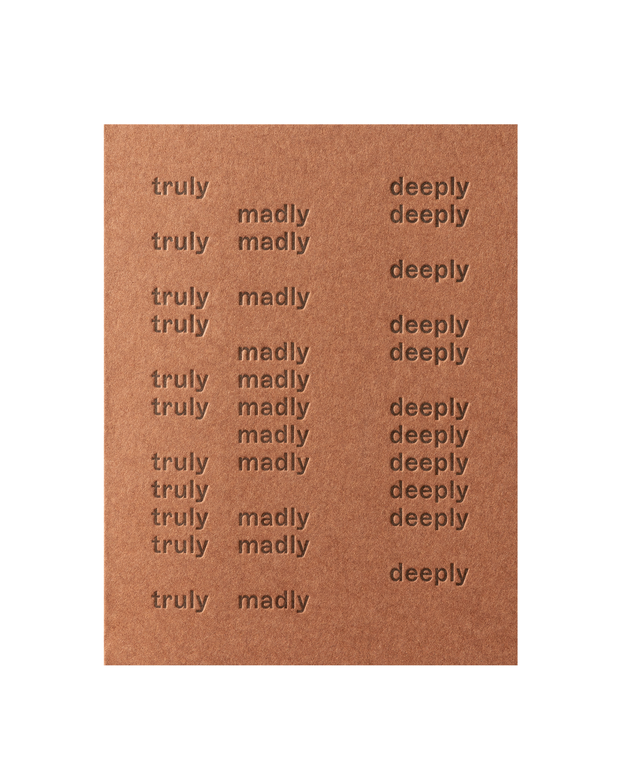 SHORT TALK - TRULY MADLY DEEPLY