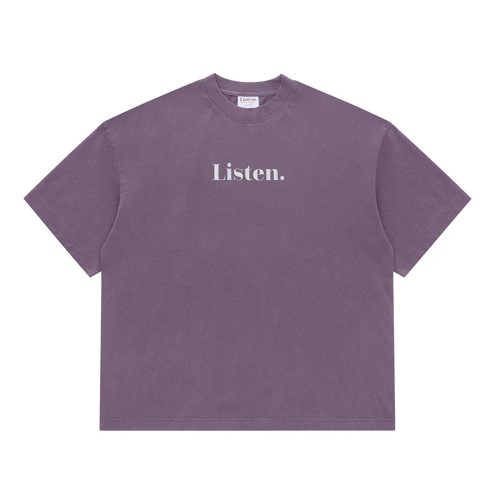 Listen - Logo Tee - Plum
