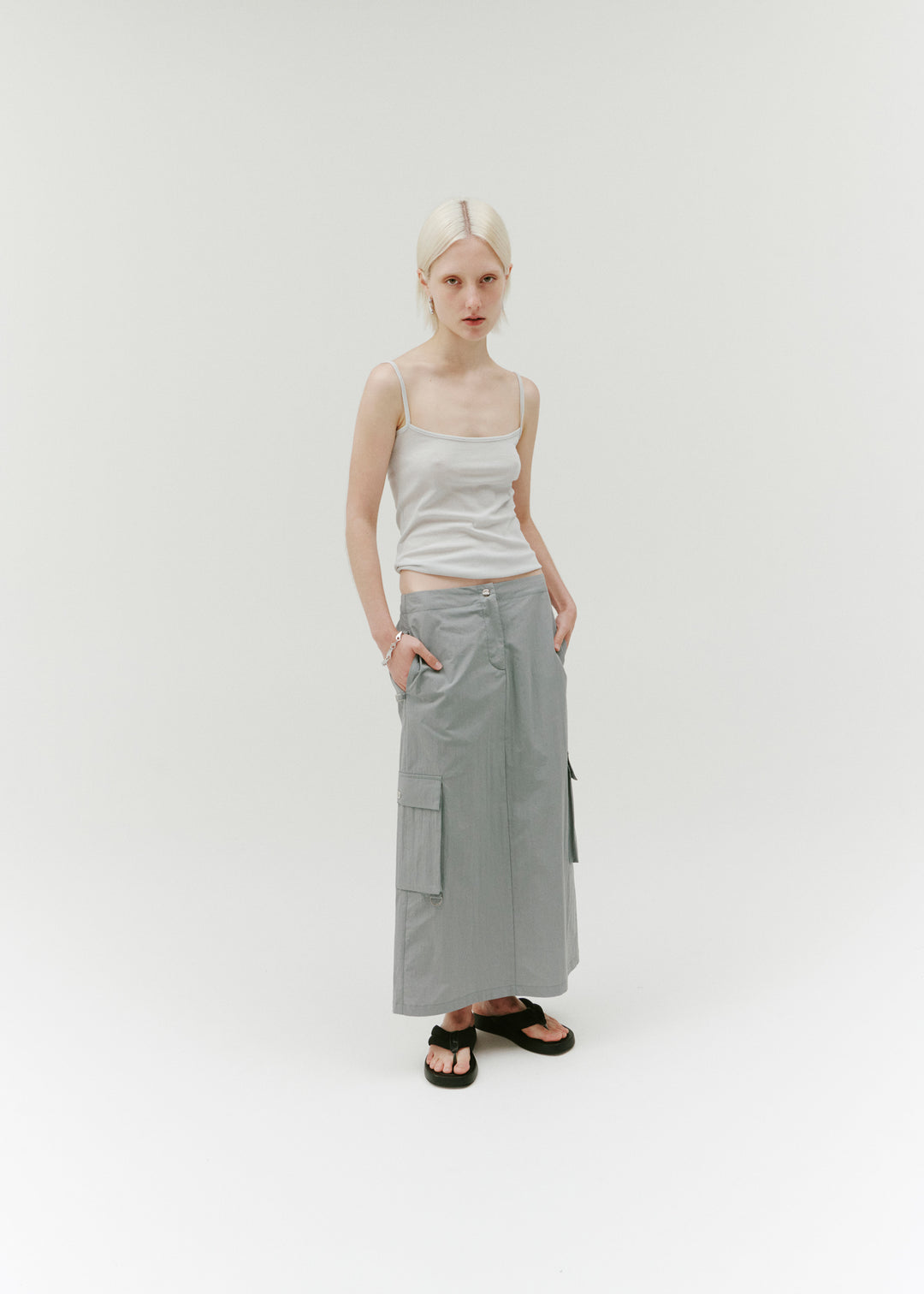 Permanent Vacation - Identity Cargo Skirt - Washed Teal
