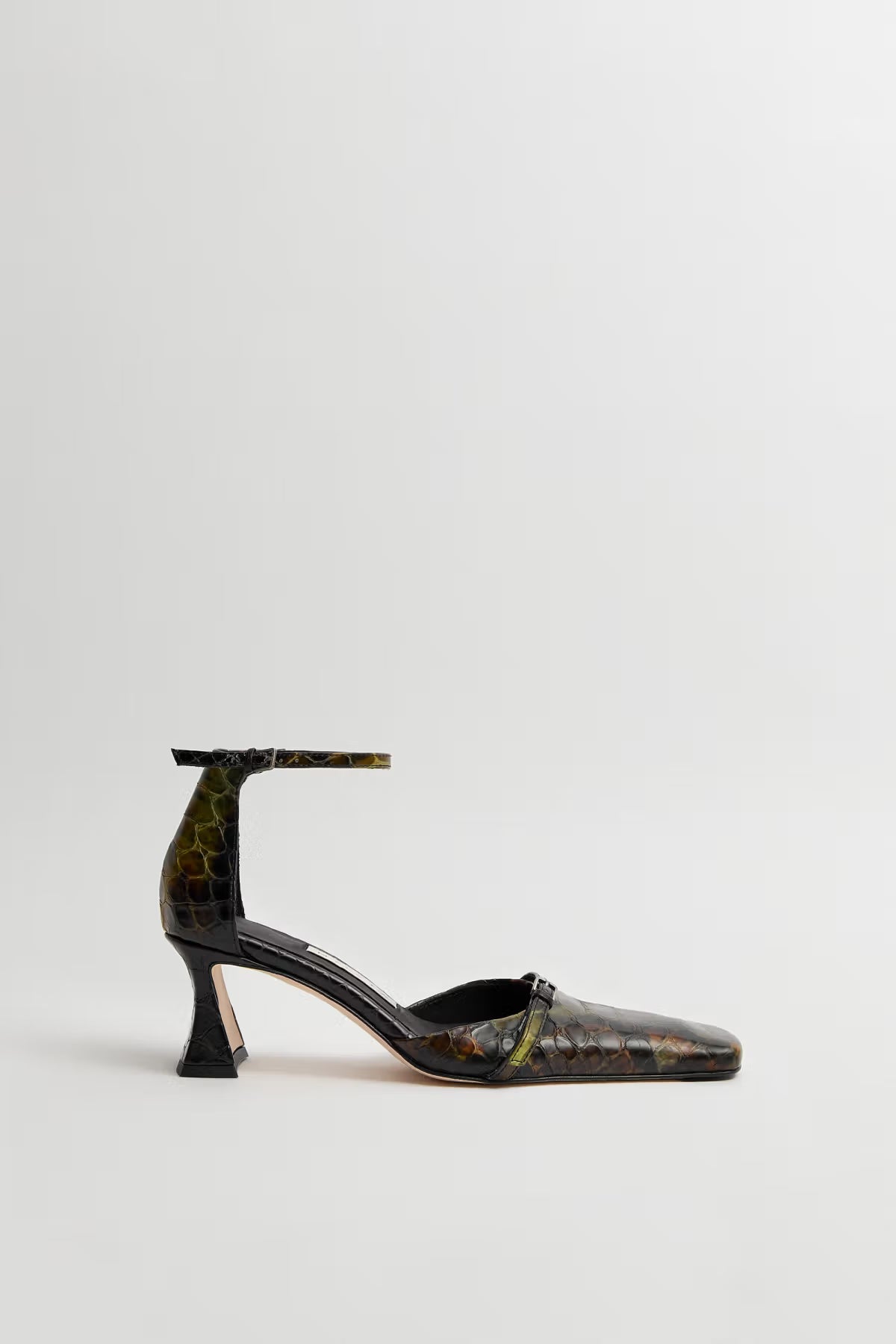 Miista - Agna Shoes - Green Snake Embossed Leather