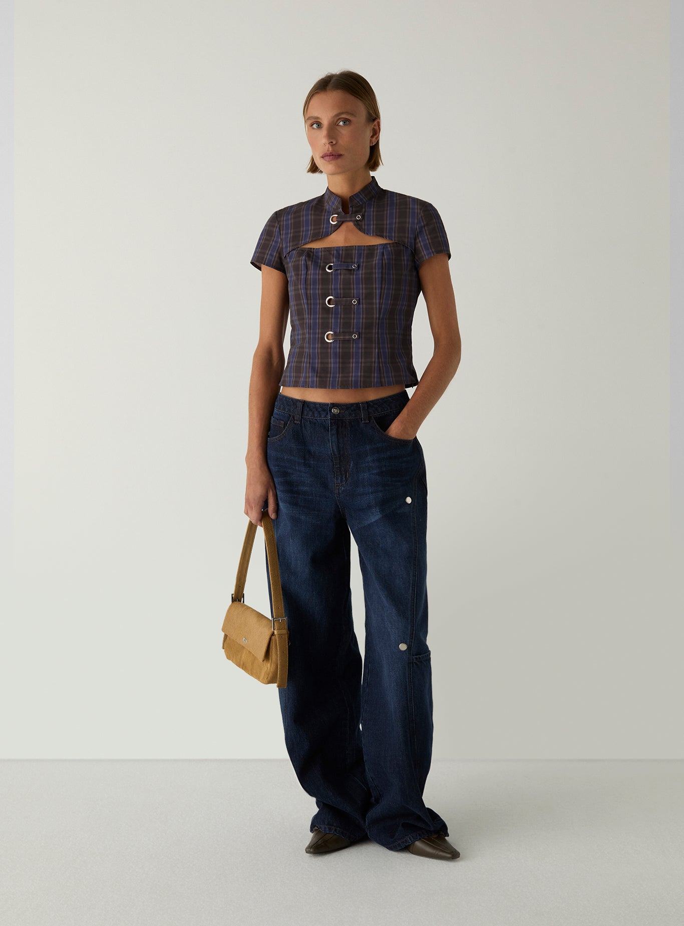 Laagam - Azura - Brown Squared Top