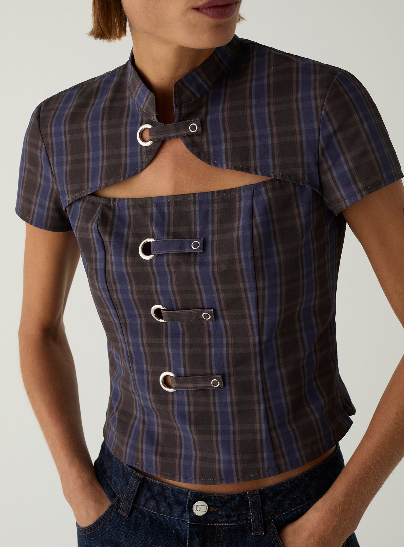 Laagam - Azura - Brown Squared Top