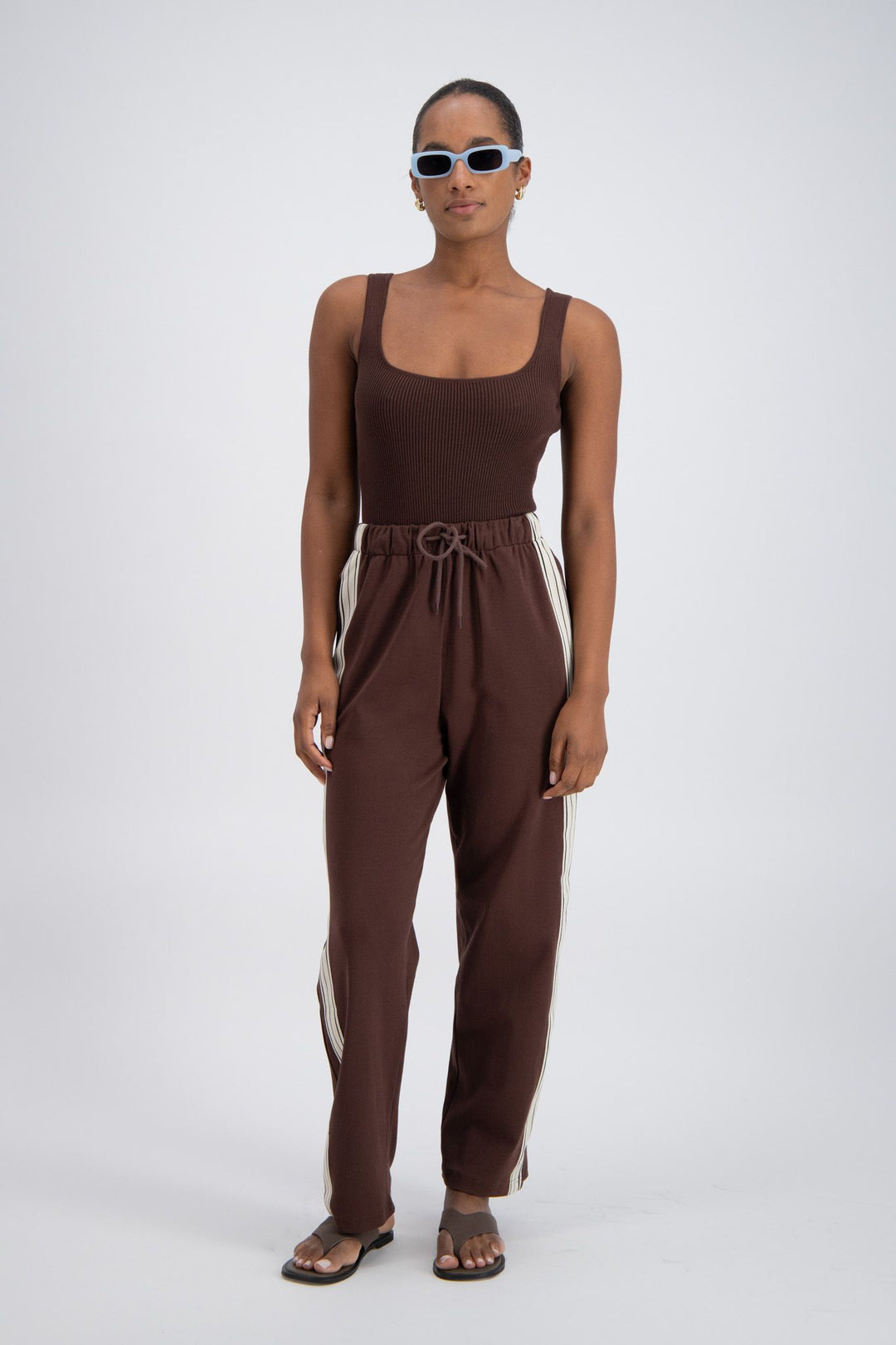 JASMINE ALEXA - PANAREA TRACKPANT - BROWN