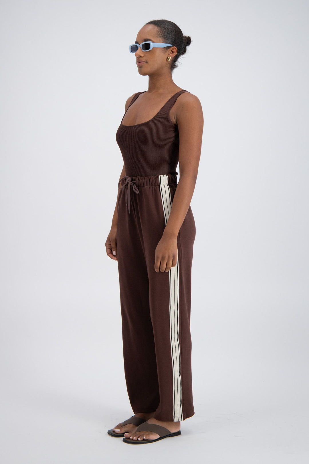 JASMINE ALEXA - PANAREA TRACKPANT - BROWN