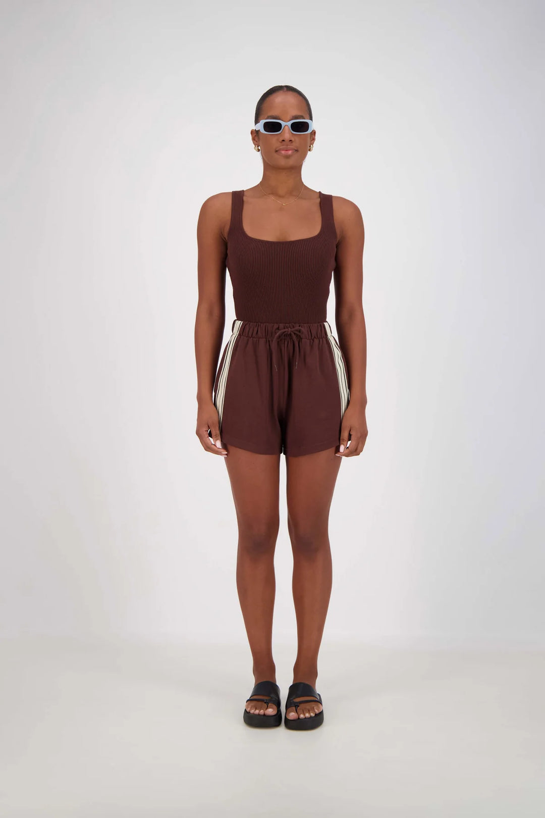 JASMINE ALEXA - PANAREA SHORTS - BROWN