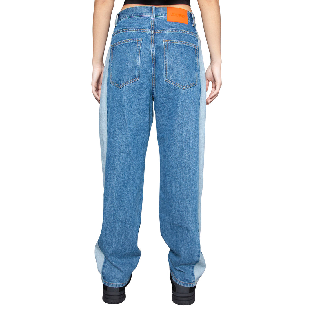 BEWIDER - BLUE WITH SIDE PANEL - SUPER LOOSE JEANS
