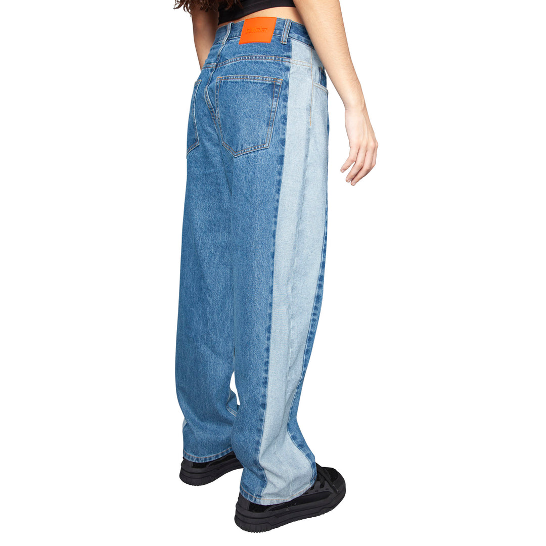 BEWIDER - BLUE WITH SIDE PANEL - SUPER LOOSE JEANS