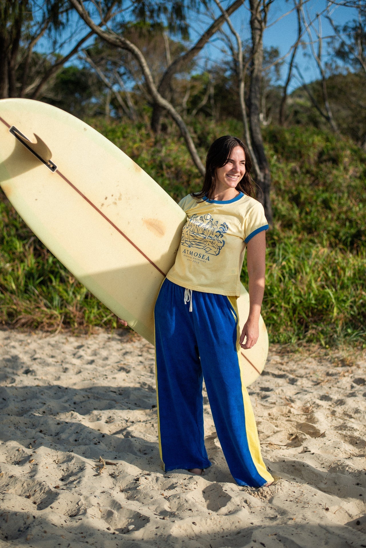 Atmosea - Apres Surf Panel Pant - Blue & Yellow