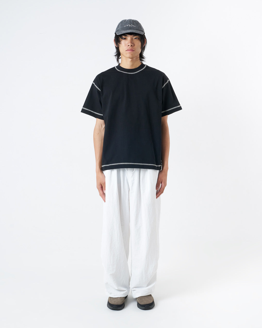 CANDICE - CONTRAST TEE - BLACK