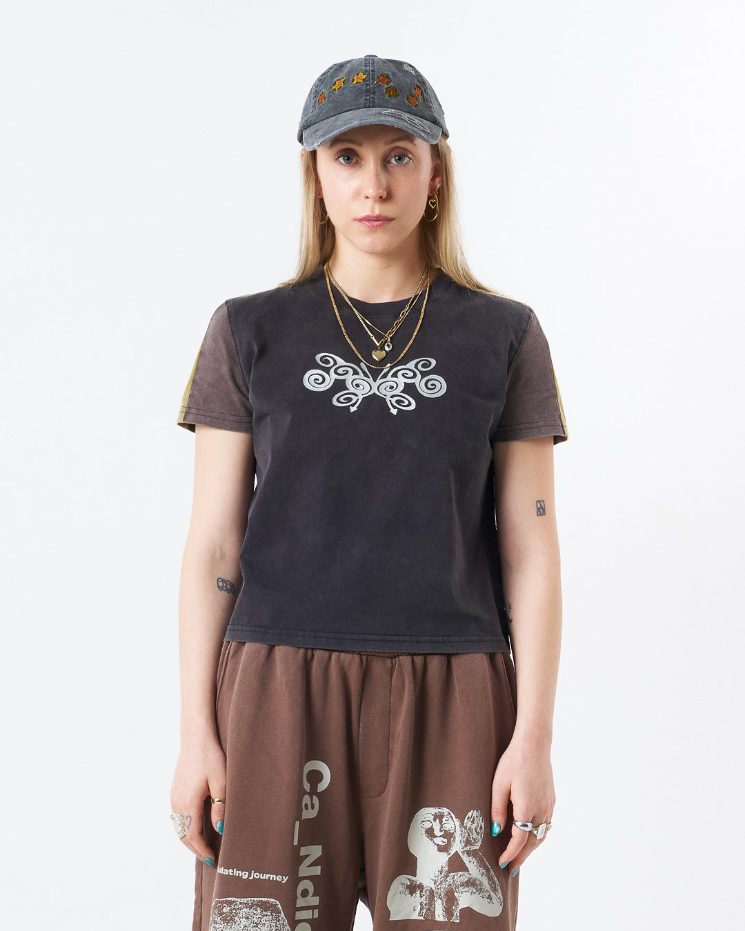 CANDICE - XENICA BABY TEE - BROWN