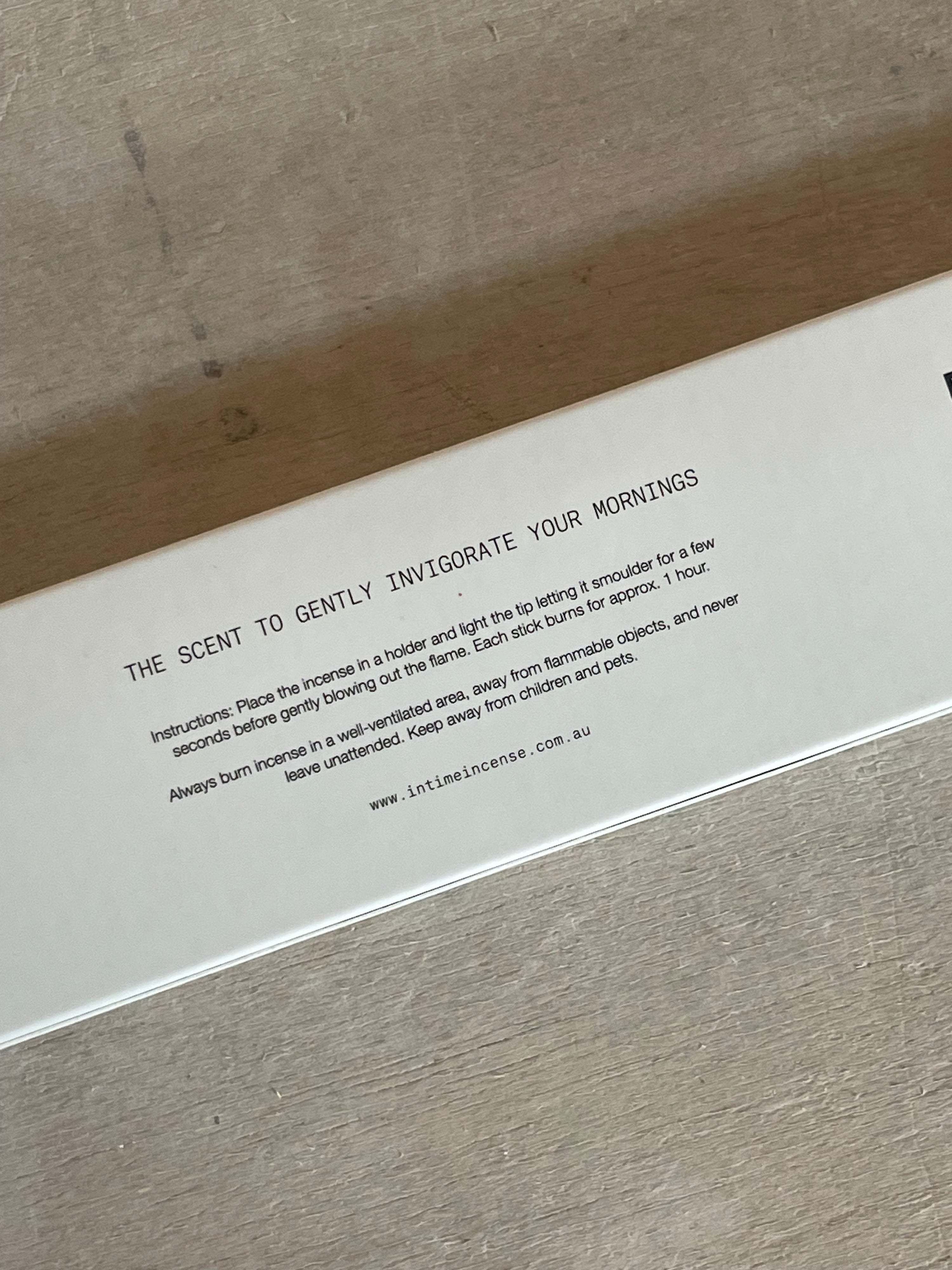 In Time - 7AM Gentle Awakening - Incense