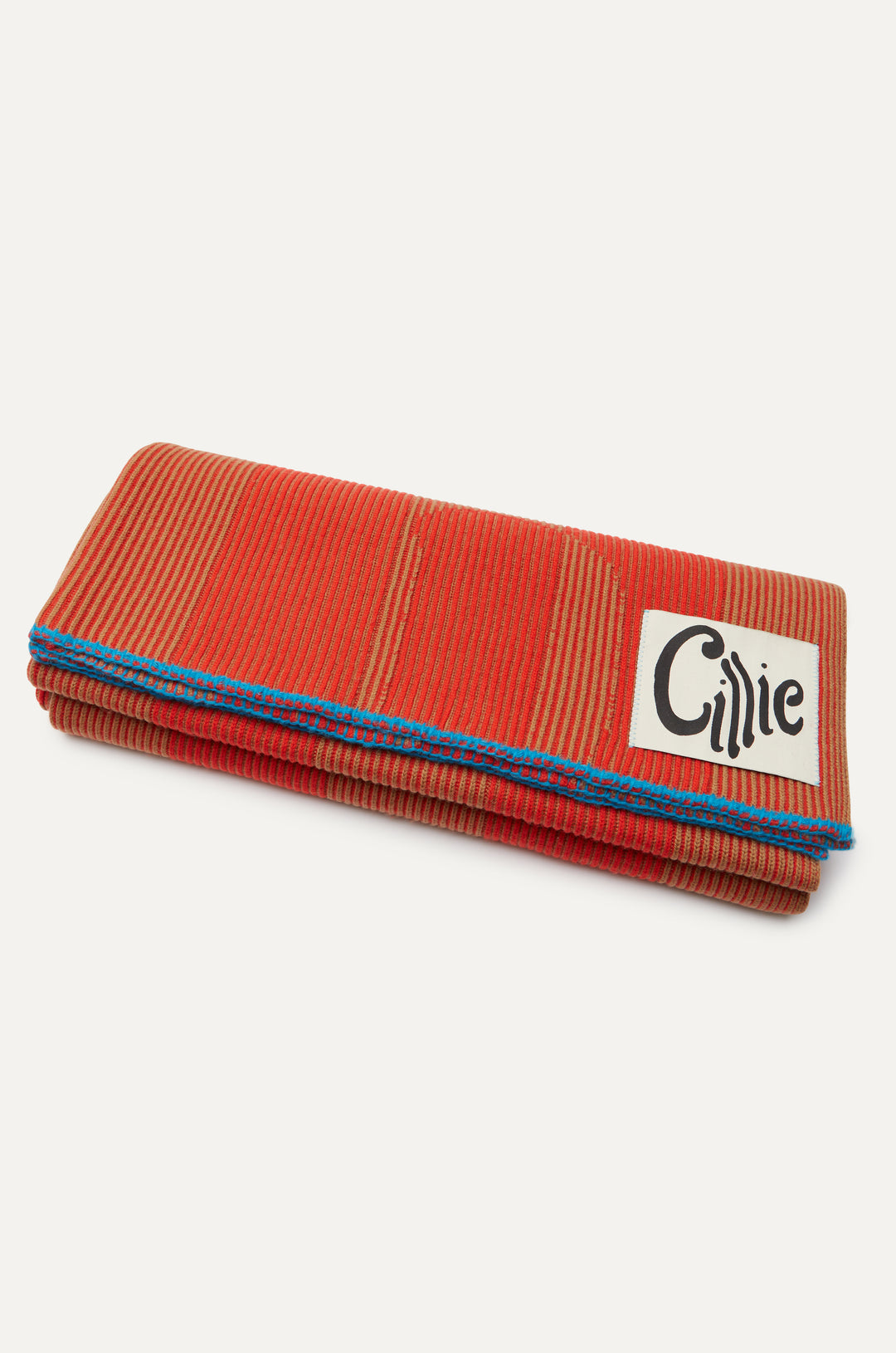 CILLIE - KNITTED INVERSE THROW - POPPY