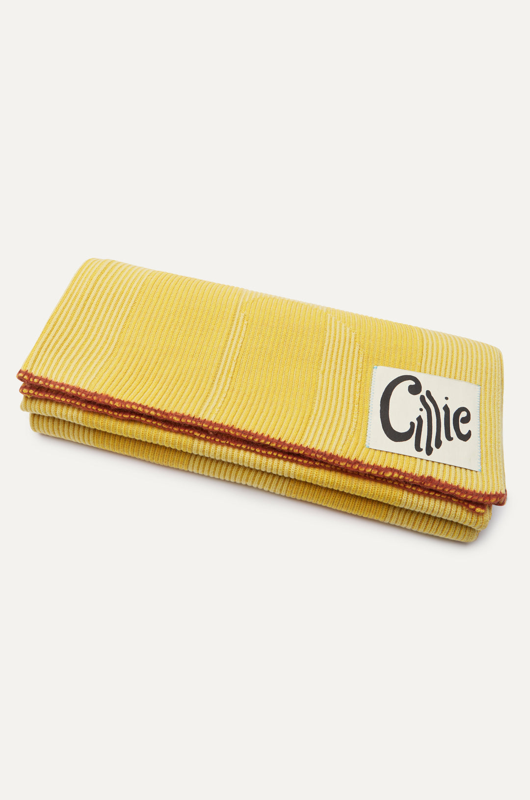 CILLIE - KNITTED INVERSE THROW - CEDRAT