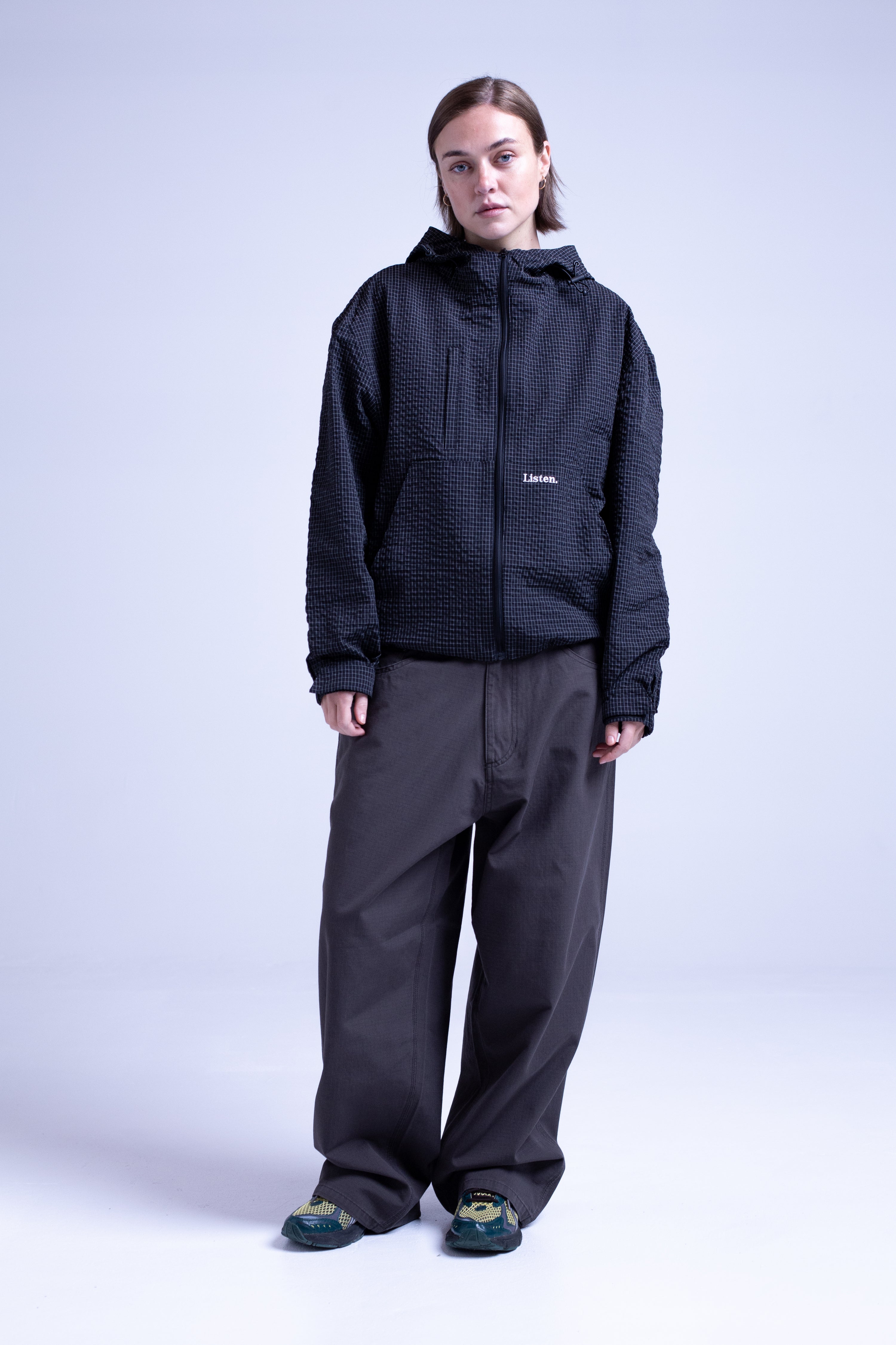 Listen - Orchard Plaid Jacket - Black