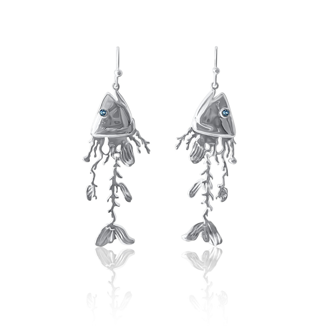 BRIWOK - CORAL TROUT EARRINGS - SILVER