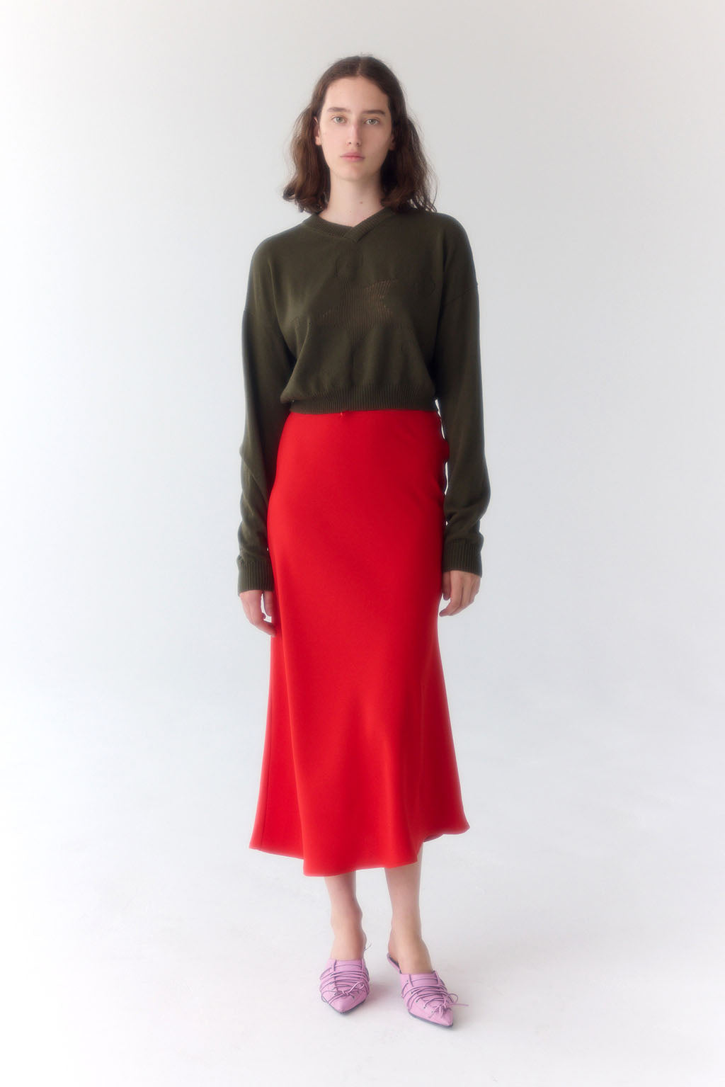 Muse The Label -  Dana Bias Skirt - Red